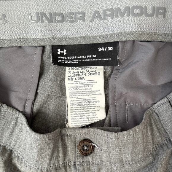 Under Armour Gray Loose Golf Pants Mens Size 34”x30” - Picture 9 of 10